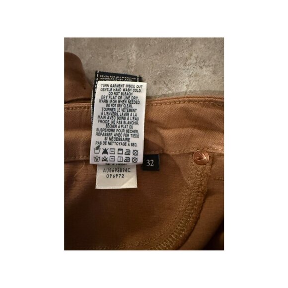 7 For All Mankind Brown Coated Skinny Jeans - 32 - Picture 4 of 4